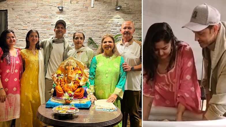 Hrithik Roshan Shares Glimpses From Ganpati Celebrations As He Poses With Saba Azad and Fam!