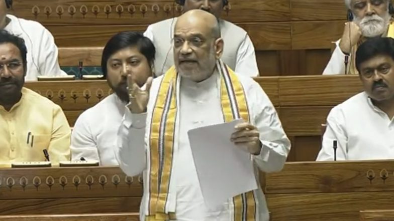 Women’s Reservation Bill: ‘Women Empowerment Not A Political Issue For BJP And Narendra Modi’, Says Amit Shah in Lok Sabha (Watch Video)