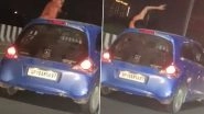 Ghaziabad Car Stunt Video: 'Drunk' Men Create Nuisance by Hanging Out of Moving Car, Traffic Police Impose Rs 10,000 Fine After Clip Goes Viral
