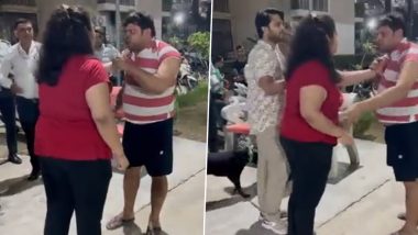 Noida Shocker: Woman Abuses, Slaps And Pulls Society President’s Hair For Removing Her 'Missing' Dog's Poster, Viral Clip Surfaces