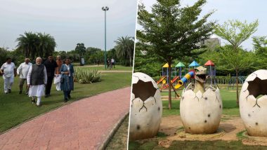 PM Narendra Modi Visits Science City in Ahmedabad, Says ‘It Is a Must Visit For Nature Enthusiasts and Botanists Alike’ (See Pics)