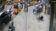 Chennai Accident Video: Man Tossed in Air After Speeding Car Hits Him on Busy Road, Dies; Horrifying Video Surfaces