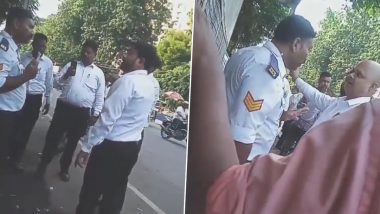 Lucknow: Lawyer Booked for Misbehaving, Insulting Traffic Police Officer During Towing Away His Car From No Parking Zone in Hazratganj Area (Watch Video)
