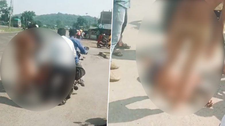 Madhya Pradesh Shocker: Lawyer, His Son Stripped Half-Naked, Thrashed With Belts In Broad Daylight In Rajgarh; Horrific Clip Surfaces