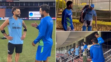 Virat Kohli, Rohit Sharma, Mohammed Siraj Interact With Babar Azam, Haris Rauf and Other Pakistan Cricketers Ahead of IND vs PAK Asia Cup 2023 Match (Watch Video)