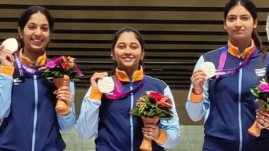 Mehuli Ghosh, Ramita Jindal and Ashi Chouksey Win India’s First Medal at Asian Games 2023 With Silver in Women’s 10m Air Rifle Team Event