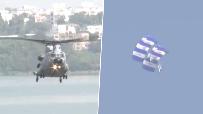 Air Force Day 2023: Indian Air Force Holds Aerial Display in Bhopal to Mark Its 91st Anniversary (Watch Videos)