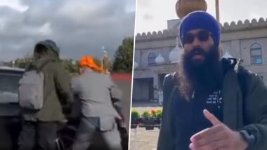 Pro-Khalistan Supporters Stop Indian Envoy to UK From Entering Scotland Gurudwara Amid India-Canada Row Over Hardeep Singh Nijjar Killing (Watch Video)