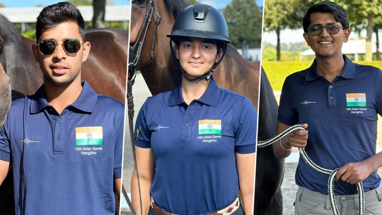 India Win First Equestrian Sports Gold Medal in Asian Games After 41 Years; Sudipti Hajela, Divyakriti Singh, Hriday Chheda and Anush Agarwalla Clinch Top Spot in Dressage Event