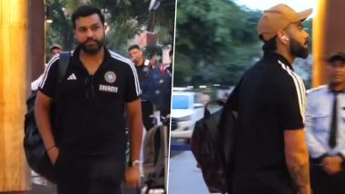 Indian Cricket Team Members Arrive in Guwahati Ahead of ICC World Cup 2023 Warm-Up Game Against England (Watch Video)