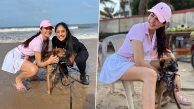 Jacqueline Fernandez Rocks Stylish Mini Skirt and Tee for Fun Beach Day Out with Pets (View Pics)