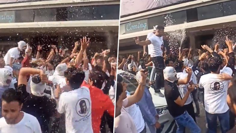 Jawan: From Cutting Cakes To Chanting 'Jai Jawan Jai Shah Rukh Khan', Fans Across The Nation Celebrate Actor's Movie Release (Watch Video)