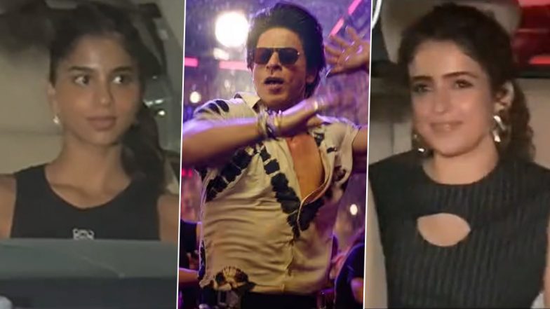 Jawan: Shah Rukh Khan, Sanya Malhotra, Suhana Khan and Other Celebs Attend SRK's Film Special Screening in Mumbai (Watch Videos)