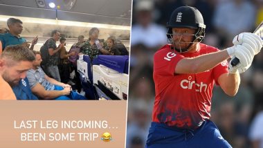 Jonny Bairstow Shares Picture of England Cricket Team’s More Than 38-Hour Flight to India for ICC World Cup 2023, Calls It ‘Utter Chaos’