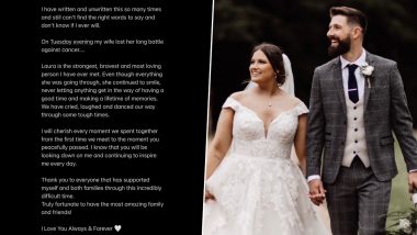 Derby County Goalkeeper Josh Vickers Loses Wife to Cancer Three Months After Wedding, Ex-Arsenal Star Pens Down Emotional Note For Late Spouse (See Post)