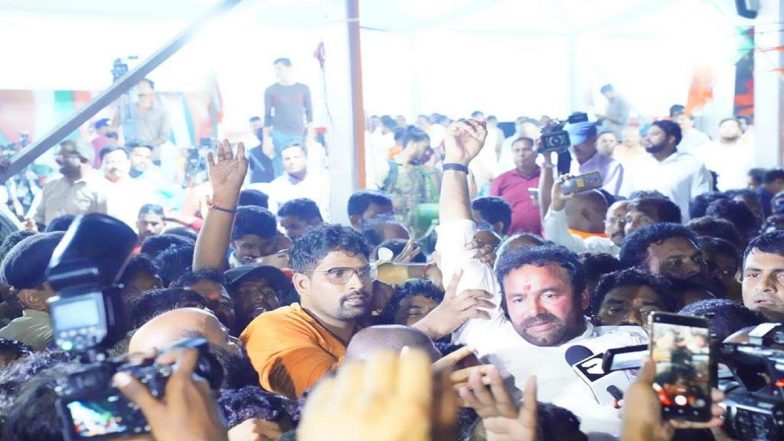 Kishan Reddy Arrested: Telangana BJP president Detained by Hyderabad Police Over Protest Against KCR government (Watch Video)
