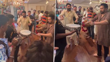 Kapil Sharma and Mika Singh Play the Drum and Celebrate Ganeshostav in Style (Watch Video)