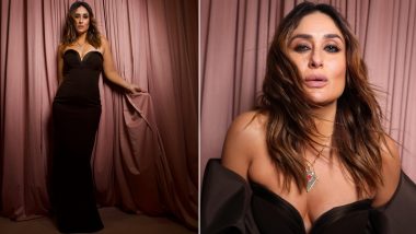 Kareena Kapoor Khan Exudes Elegance in Black Satin Off-Shoulder Gown for Beauty Event (View Pics)