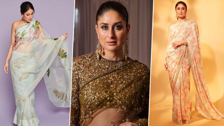 Kareena Kapoor Khan Birthday: Saree Fashion of Bollywood's Begum That Are Irresistibly Glam! (View Pics)