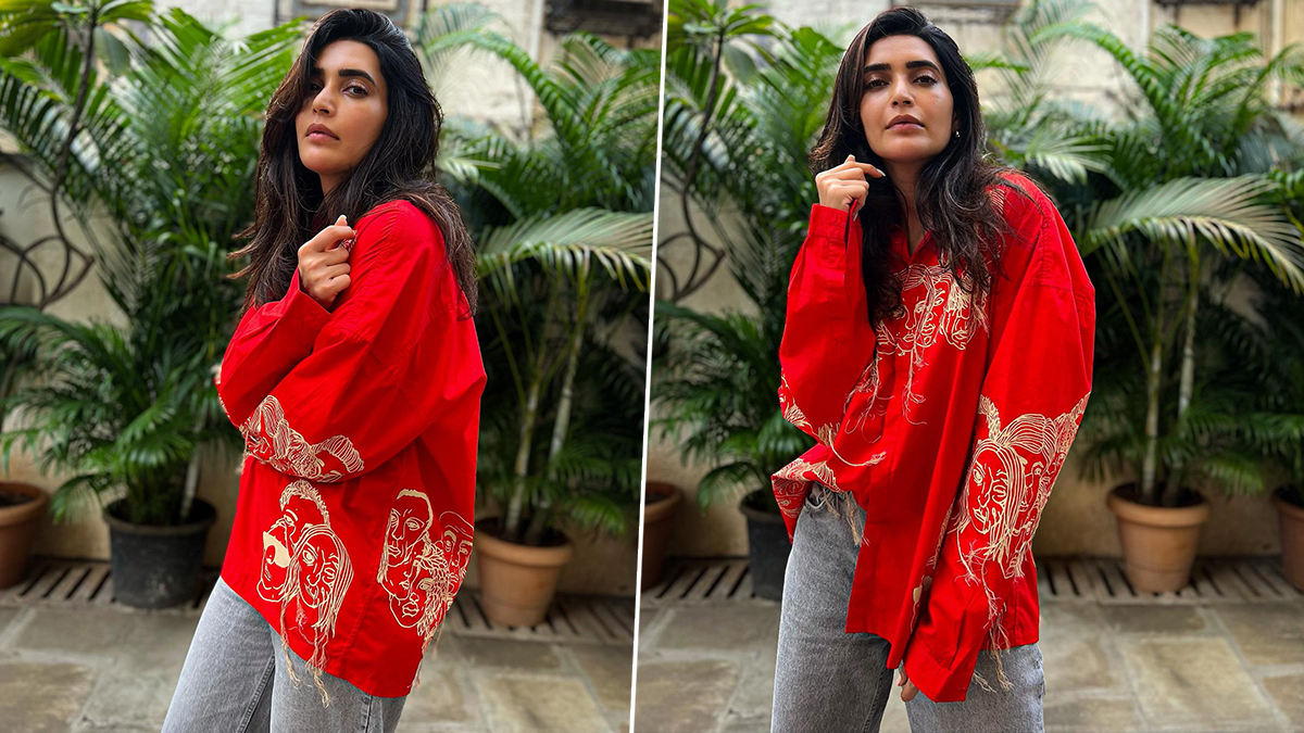 Karishma Tanna's Casual Red Shirt and Denim Look Can Be the