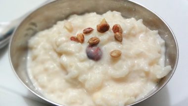 Ganeshotsav 2023 Day 9 Bhog – Kheer: Easy Recipe To Make Rice Pudding for Ganesh Festival (Watch Video)