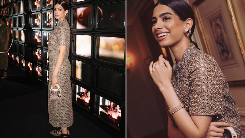 Khushi Kapoor Keeps It Elegant in Shimmery Outfit As She Adds Her Touch of Glam at Paris Fashion Week 2023 (View Pics & Video)