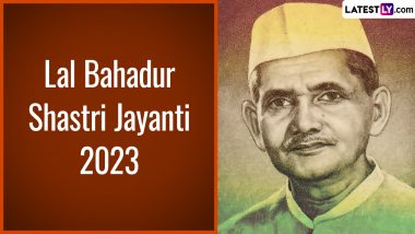 Shastri Jayanti 2023 Wishes, Greetings & HD Images: Send WhatsApp Messages, Quotes and Slogans To Celebrate the Birth Anniversary of Lal Bahadur Shastri