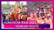 Lalbaugcha Raja 2023 Visarjan Route: Know Immersion Path Till Girgaon Chowpatty, Mumbai Traffic Police Issues Advisory