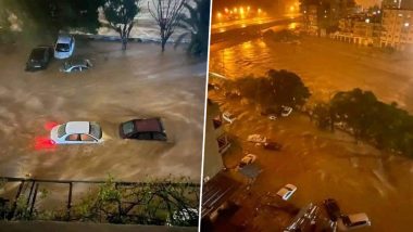 Libya Floods Videos: 150 People Killed As Storm Daniel Triggers Floods in North African Nation; Scary Clips and Pics Show Vehicles Submerged Under Water and Streets Turning Into Rivers