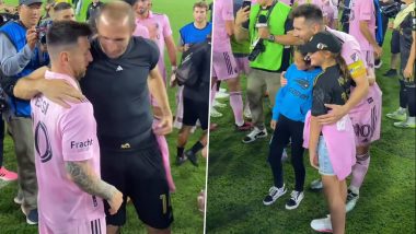 Lionel Messi Meets Giorgio Chiellini, His Daughters After Los Angeles FC vs Inter Miami MLS 2023 Match, Adorable Video Goes Viral!