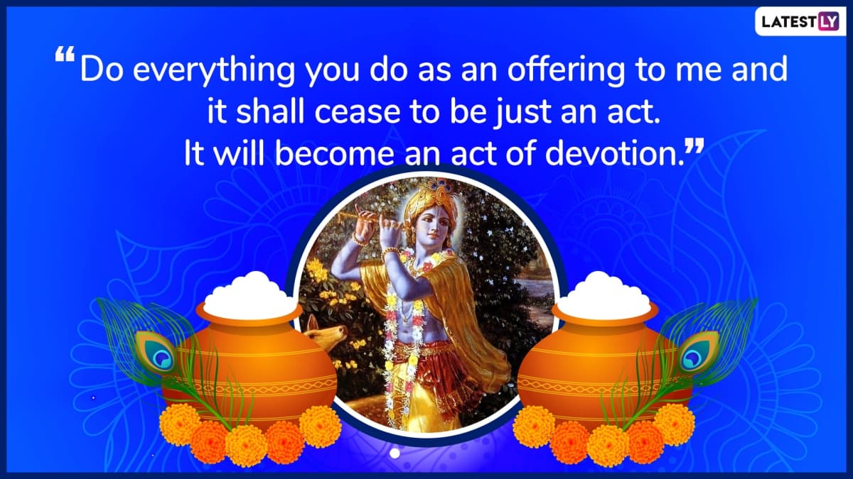 Happy Janmashtami 2023 Quotes & Wishes: Bhagavad Gita Verses, Lord ...