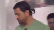 MS Dhoni New Look! CSK Captain Spotted With a Ponytail Hairstyle, Video Goes Viral