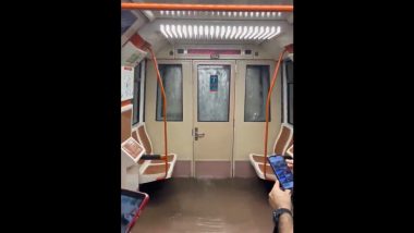 Spain Rains Video: Water Flows Into Subway Car of Madrid's Metro System As Heavy Rainfall Lashes Central Spain, Viral Clip Surfaces