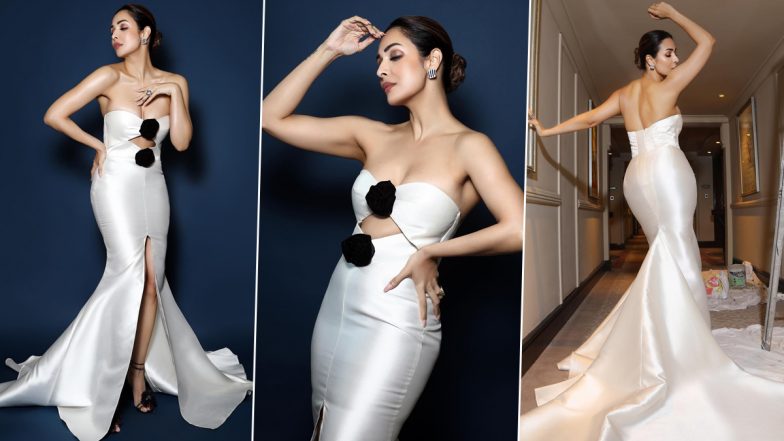 Malaika Arora Flaunts Her Hourglass Figure in White Strapless Cut-Out Gown (View Pics)