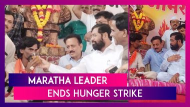 Maratha Reservation Protest: Manoj Jarange-Patil Breaks Hunger Strike With Glass Of Juice From CM Eknath Shinde, Says Agitation Will Continue