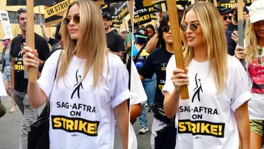 Margot Robbie Joins the Picket Line to Showcase Support for the Ongoing SAG-AFTRA Strike (View Pics)