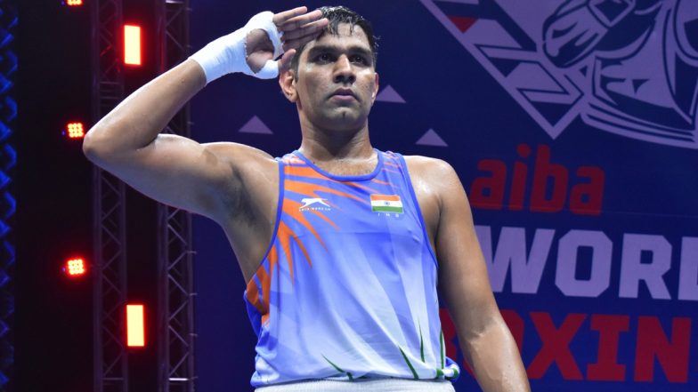 Narender Berwal Assures Medal As He Enters Men's Boxing +92 kg Semifinals at Asian Games 2023