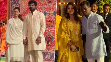 Nayanthara–Vignesh Shivan and Atlee–Priya Arrive in Style at Ambani’s Ganesh Chaturthi Celebrations! (Watch Videos)