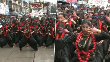 Janmashtami 2023: Dressed Up As 'Maa Kaali', Govindas of Nirbhaya Mahila Govinda Pathak in Mumbai Perform Self-Defence Dance on Krishna Janmashtami (Watch Video)