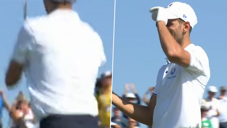 Novak Djokovic Performs Cristiano Ronaldo's 'Siuuu' Celebration While Playing Gold at Ryder Cup All-Star Match (Watch Video)