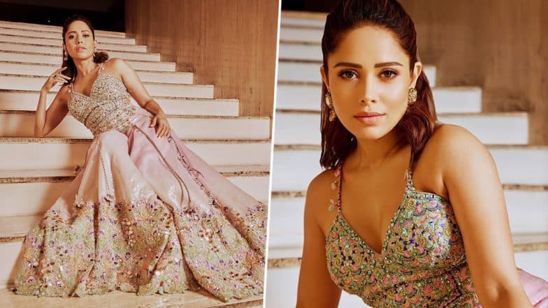 Nushrratt Bharuccha Dazzles in Pink Lehenga With Intricate Floral Design (See Pics)