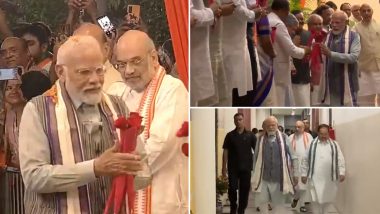 BJP CEC Meeting: PM Narendra Modi Given Rousing Welcome at BJP Headquarters for G20 Summit Success (Watch Video)