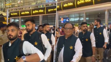 Pakistan Cricketers Receive Warm Welcome From Fans As They Arrive in India Ahead of ICC World Cup 2023 (Watch Video)