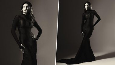 Beauty In Black! Palak Tiwari Flaunts Her Hour Glass Figure in Bodycon Gown! (View Pics)