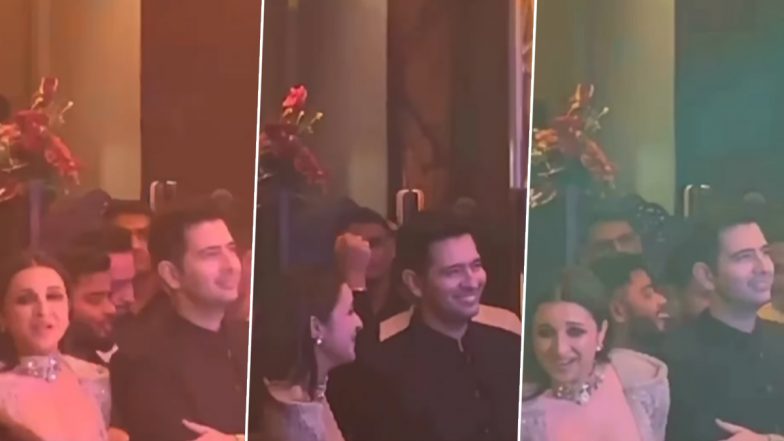 Parineeti Chopra-Raghav Chadha Wedding: Bride and Groom Groove To Navraj Hans' Songs at Sangeet Ceremony (Watch Video)