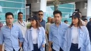 Bride-to-Be Parineeti Chopra Flaunts Raghav Chadha's Initial on Cap, Latter Receives His Fianc&eacute;e at Delhi Airport (Watch Video)