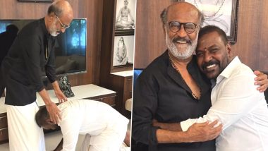 Chandramukhi 2: Raghava Lawrence Touches Rajinikanth’s Feet, Takes Blessings Ahead of Movie Release (Watch Video)
