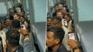 Rahul Gandhi Train Video: Congress Leader Travels in Train from Bilaspur to Raipur in Chhattisgarh, Viral Clip Surfaces