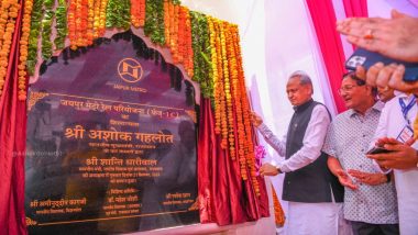 Rajasthan CM Ashok Gehlot Inaugurates Projects Worth Rs 1,410 Crore, Lays Foundation Stone of Phase 1-C in Jaipur Metro Project