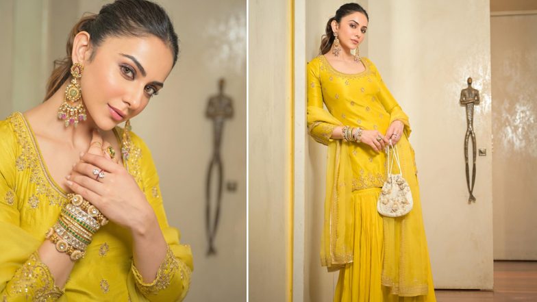 Rakul Preet Singh 'Never Goes Wrong' As She Glows In A Ravishing Yellow Sharara Suit (View Pics)